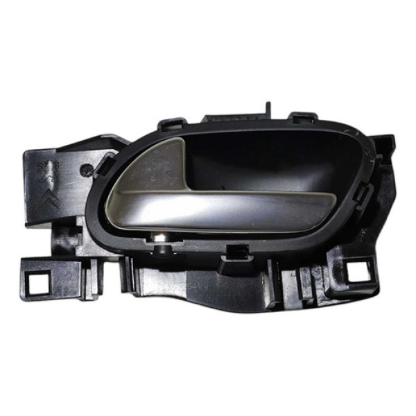 Maçaneta Interna Tras Esquerda Peugeot 208 2020 2021 2022 Prata Traseira