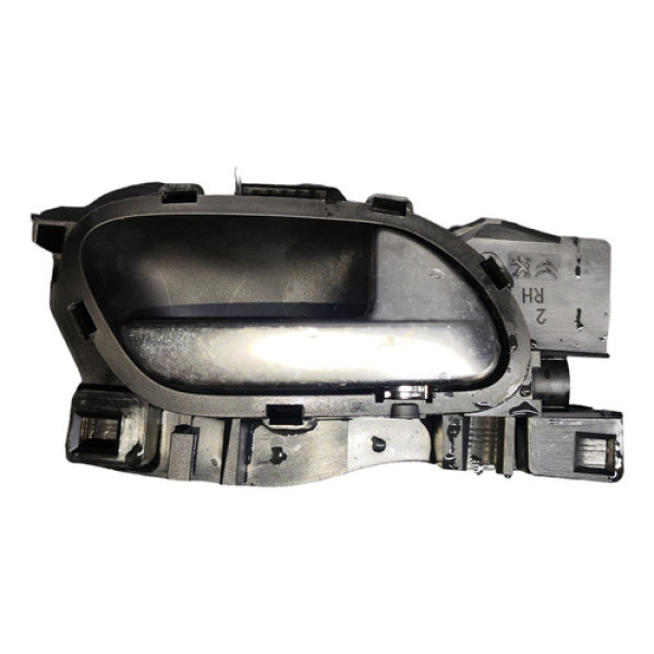 Maçaneta Interna Dianteira Direita Peugeot 208 2021 2022 Prata Dianteira