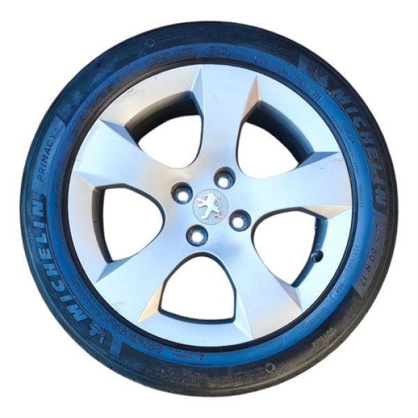 Roda Aro 17 C/pneu Peugeot 3008 2012 A 2015 C/detalhe Prata