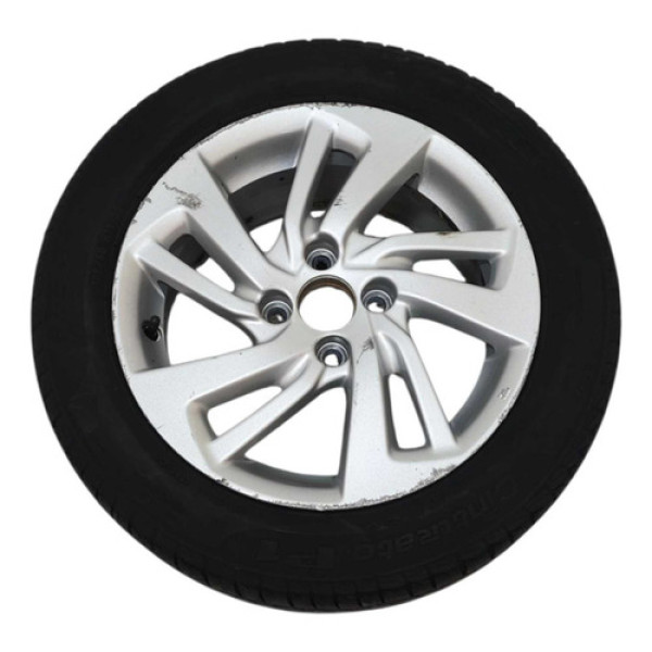 Roda Aro 15 4x100 Honda Fit 1.5 2015 A 2019 Detalhe Prata