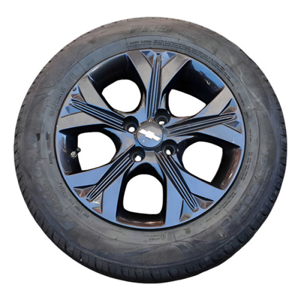 Roda Aro 15 C/pneu Gm Onix Ltz 2020 2021 A 2024 C/detalhe Preto