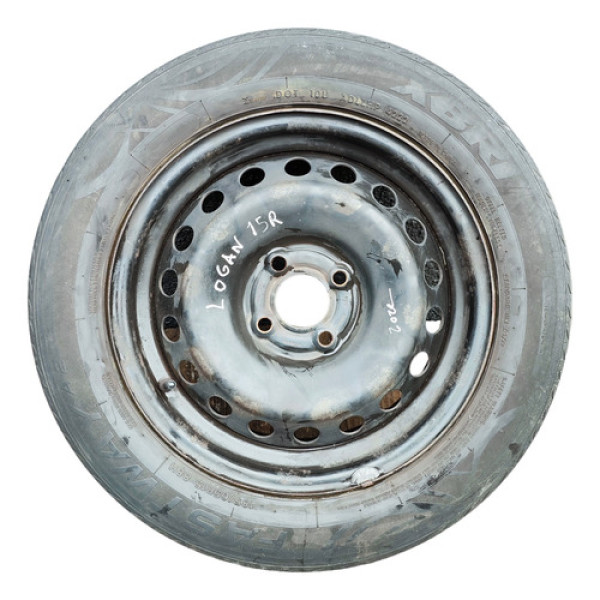 Roda De Ferro Renault Logan 2021 2022 185/65/15 Pneu 1