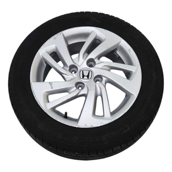 Roda Aro 15 4x100 Honda Fit 1.5 2015 2016 A 2019 Detalhe Prata