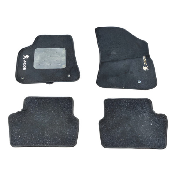  Jogo Tapete Peugeot 3008 1.6 2012 2013 2014 2015  Preto