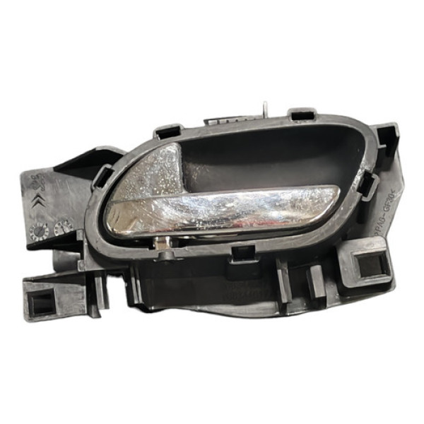 Maçaneta Interna Tras Esquerda Citroen C3 2014 2015 2016 Preto Traseira