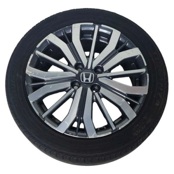 Roda Aro 16 C/pneu Honda City 1.5 2019 A 2021 Detalhe Branco