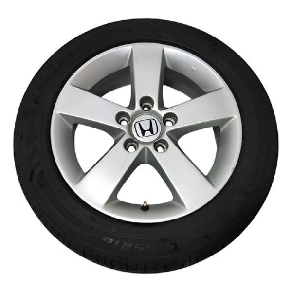 Roda Aro 17 C/pneu Honda Civic 1.8 2007 A 2011 C/detalhe  Prata