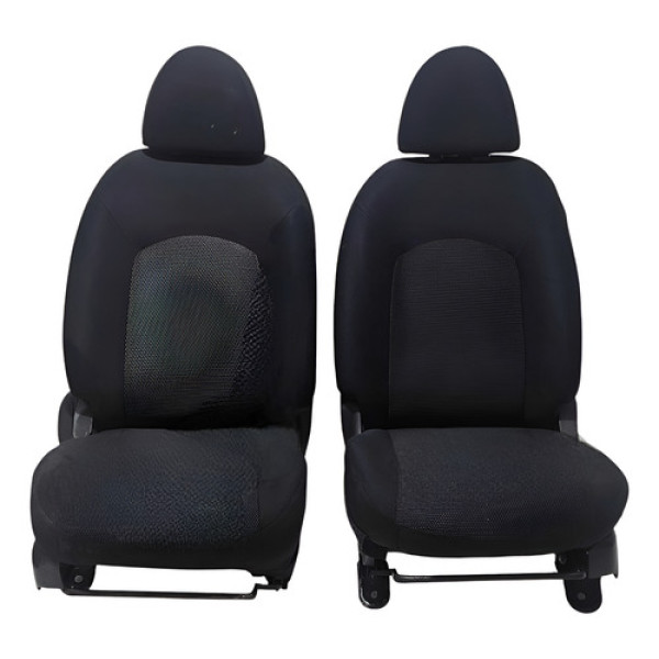 Jogo Banco Dianteiro Tecido Nissan Versa 1.6 2013 2014 2015 Preto