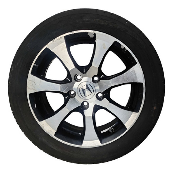 Roda Aro 16 195/55r16 91v Honda Civic 2013/2014 Detalhe Cromado