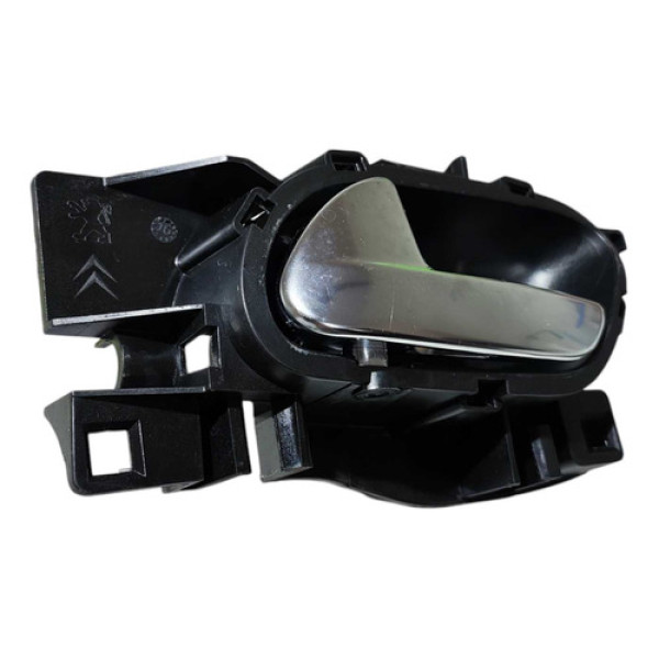 Maçaneta Interna Diant Esquerda Peugeot 208 2020 2021 2022 Prata Dianteira