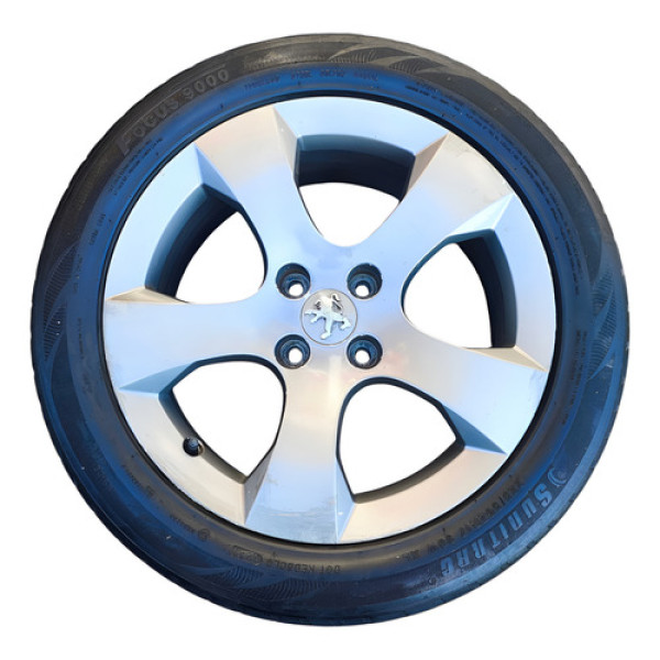 Roda Aro 17 C/pneu Peugeot 3008 2011 2012 A 2015 C/detalhe  Prata