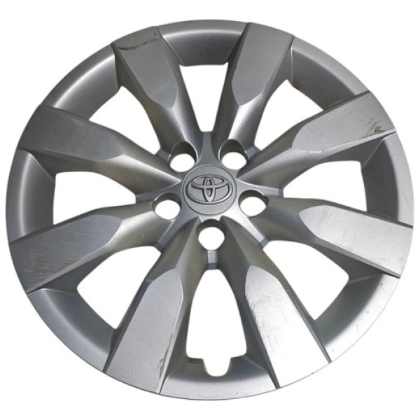 Calota Roda Aro 16 Toyota Corolla 1.8 Gli 2015/2019 Detalhe Branco