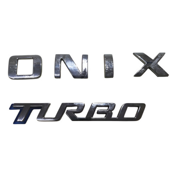 Emblema Traseiro Chevrolet Onix It Turbo 2020 A 2024 Sedan Cromado