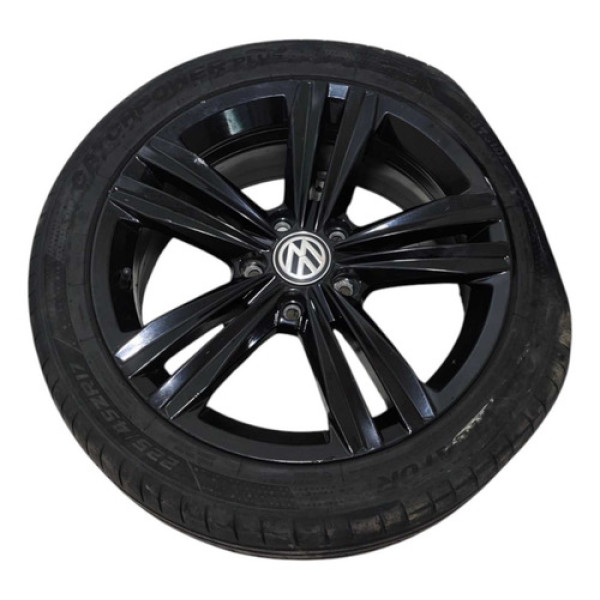Roda Aro 17 C/pneu Vw Jetta 250 Tsi Highline 2019 A 2021 Preto