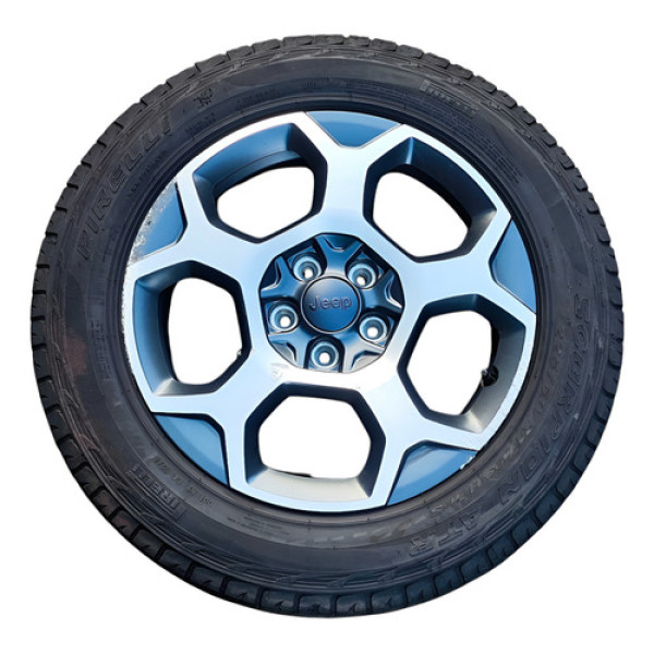 Roda Aro 17 C/pneu Jeep Compass Trailhawk 2021/2023 Detalhe  Diamantado