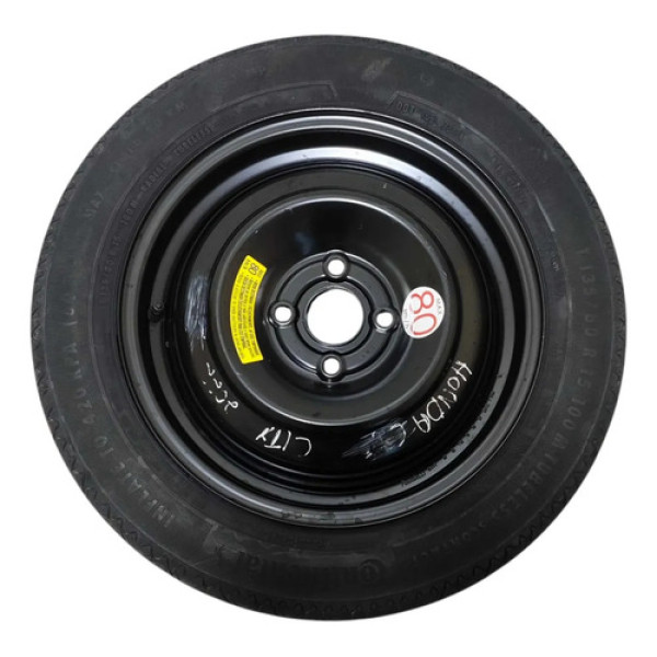 Roda Aro 15 Estepe C/pneu 135/80 Honda City 1.5 2015 A 2020 Branco