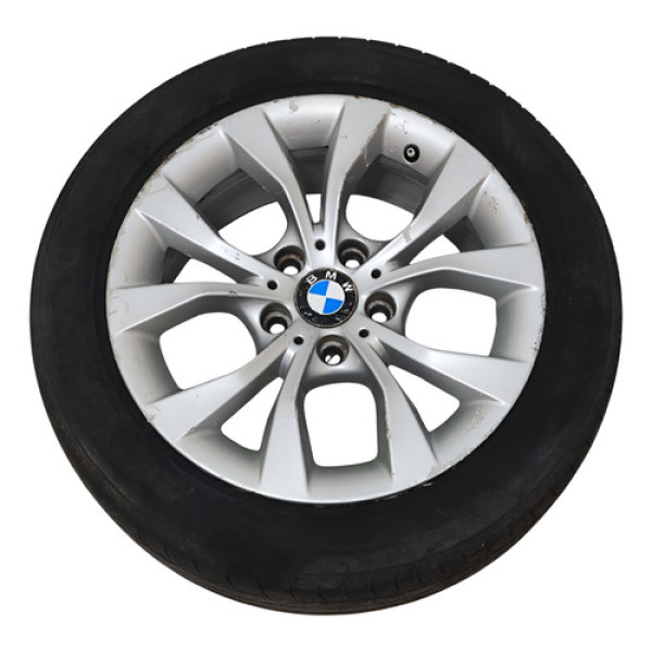 Roda Aro 17 C/pneu Bmw X1 2010 2011 2012 C/detalhe Prata