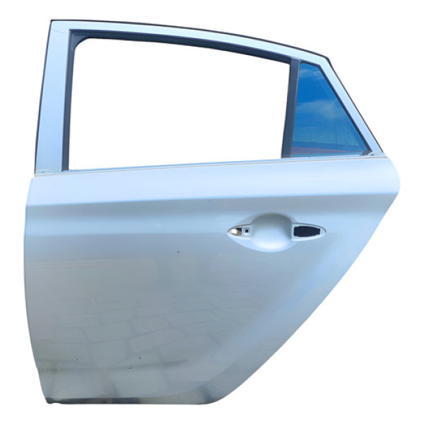 Porta Traseira Esquerda Hyundai I30 Hatch 2.0 2009 A 2012 Prata Traseira Esquerdo