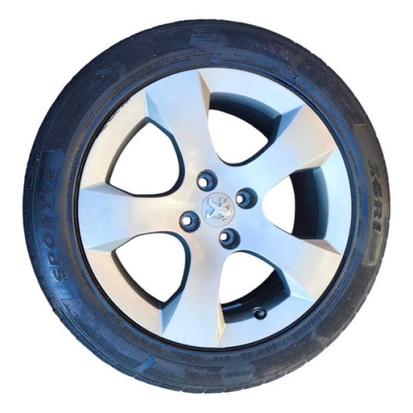 Roda Aro 17 C/pneu Peugeot 3008 2012 2013 A 2015 C/detalhe Prata