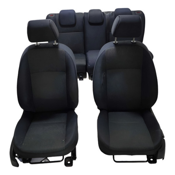 Jogo Banco Tecido Ford Edge 3.5 V6 2013 2014 2015 C/detalhe  Preto