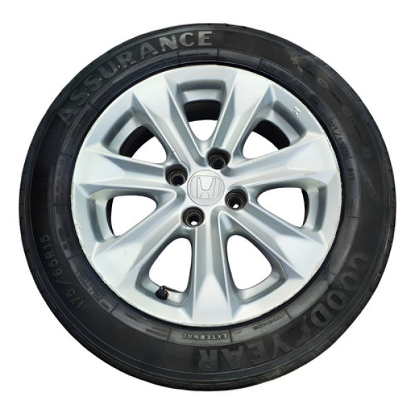 Roda Aro 15 C/pneu Honda Fit 1.4 Lx 2009/2013 C/detalhe Preto
