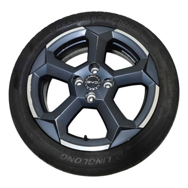 Roda Aro 17 C/pneu Byd Dolphin Mini 2024 2025 C/detalhe Branco Perola