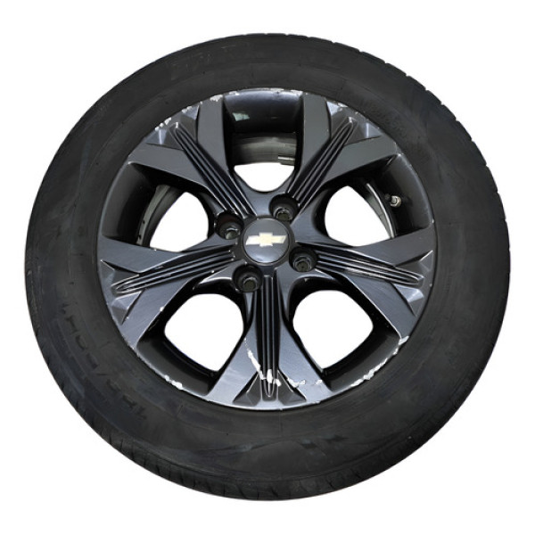 Roda Aro 15 C/pneu Chevrolet Onix 2020 A 2024 C/detalhe Grafite