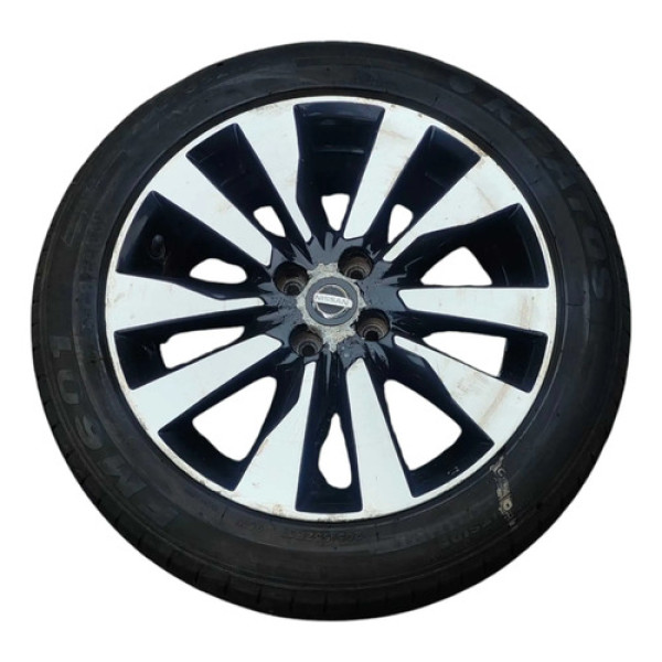 Roda Aro 17 C/pneu Nissan Kicks 2016/18 Detalhe Pneu Furado Preto
