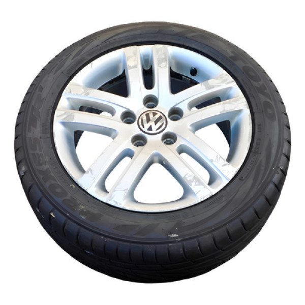 Roda Aro 16 1k0601025bn Vw Jetta 2007 A 2014 C/detalhe Prata