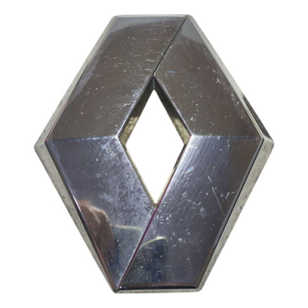 Emblema Tampa Traseira 908897533r Renault Logan 2012 A 2014 Prata