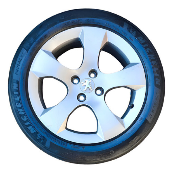Roda Aro 17 C/pneu Peugeot 3008 2012 A 2015 C/detalhe  Prata