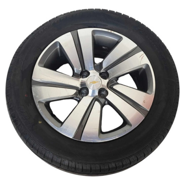 Roda Aro 16 C/pneu Gm Spin 2015/2018 Detalhe Azul