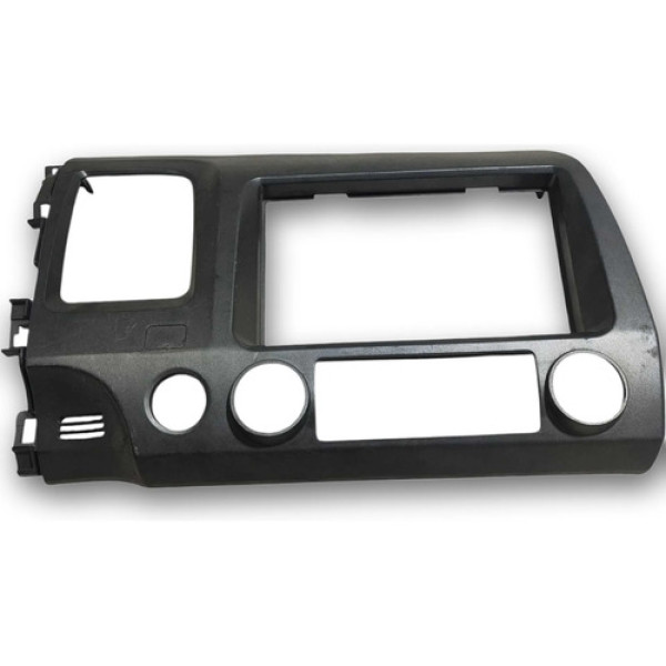 Moldura Painel Rádio Honda Civic 2007 2008 2009 2010 2011 Preto