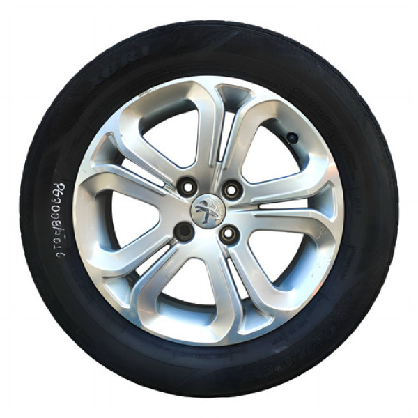 Roda C/pneu Aro 16 Peugeot 2008 2015 2016 2017  Prateado