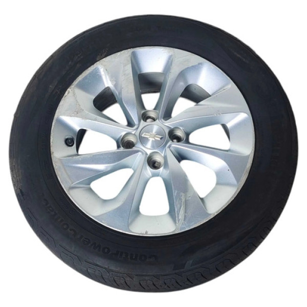 Roda C/pneu Aro 15 Chevrolet Onix Plus 2020/2024 Detalhe Prateado