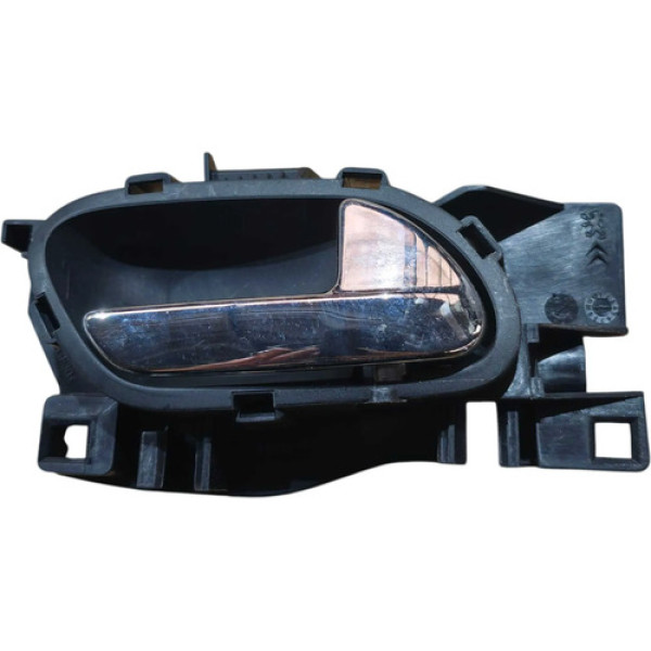 Maçaneta Int Diant Direito Citroen C3 2015 2016 9683446577 Prateado Dianteira