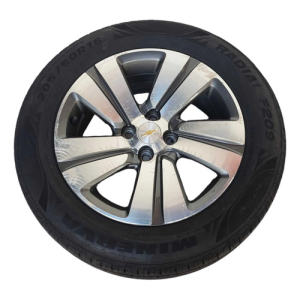 Roda Aro 16 C/pneu Chevrolet Spin 2015 A 2018 Detalhe Preto