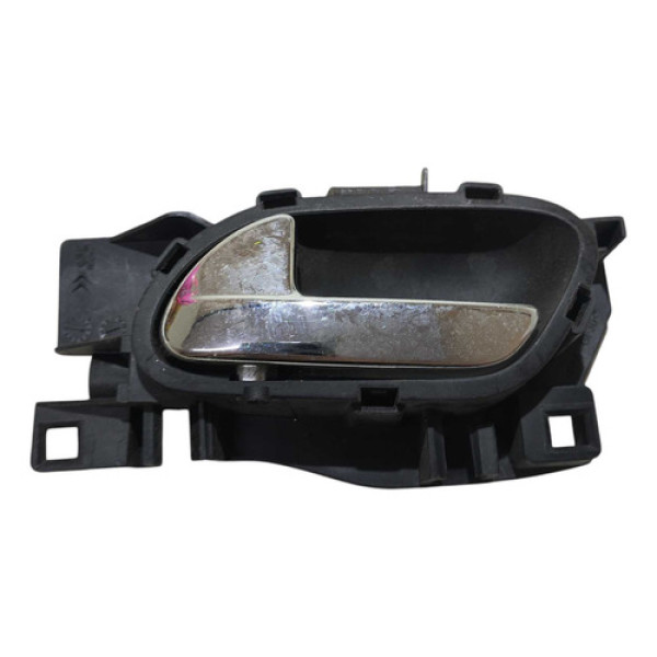 Maçaneta Int Dianteira Esq Citroen C3 2011 A 2014 9683446177 Preto Dianteira