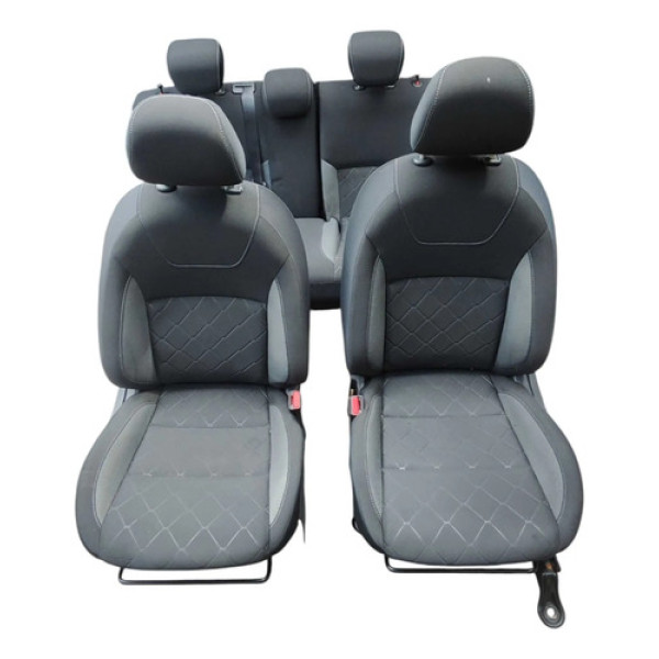 Jogo Bancos Tecido Nissan Kicks 2017 2018 2019 2020 2021 Branco