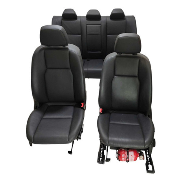 Jogo Banco Couro Mercedes C180 1.8 2010 2011 2012 Preto