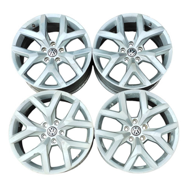 Jogo Roda Aro 19 Vw Amarok 3.0 V6 2019 A 2021 C/detalhe Prata