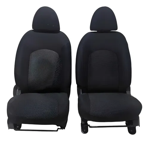 Jogo Banco Dianteiro Tecido Nissan Versa 1.6 2013 2014 2015 Preto